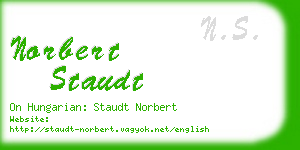 norbert staudt business card